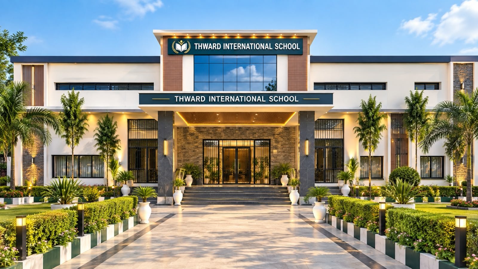 Students studying at Thward International School