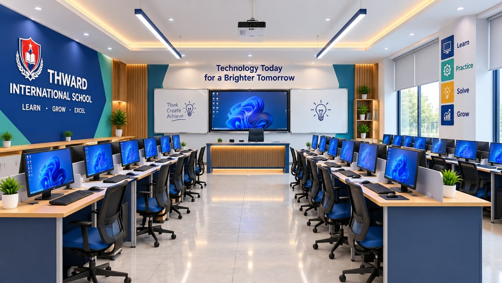 Modern computer lab